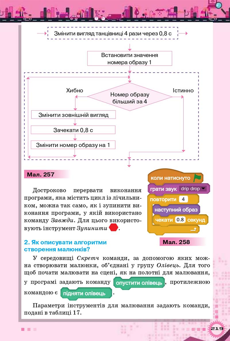 Сторінка 219 - Підручник Інформатика 5 клас Морзе 2018