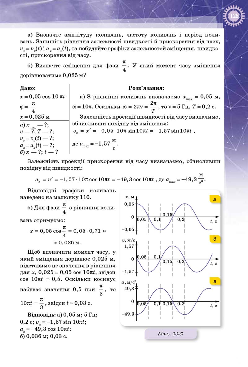 Сторінка 125 - Підручник Фізика 10 клас Т. М. Засєкіна, Д. О. Засєкін 2018 - Профільний рівень