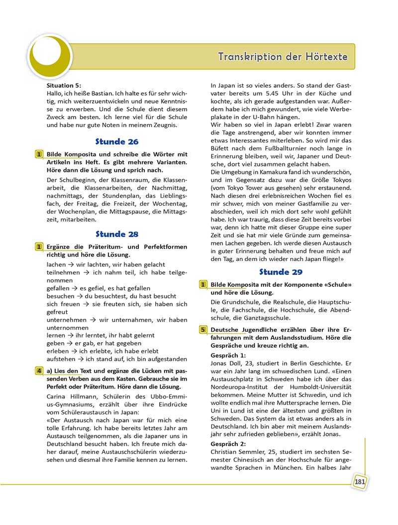 Сторінка 181 - Підручник Німецька мова 10 клас С. І. Сотникова, Г. В. Гоголєва 2018 - 10 рік навчання