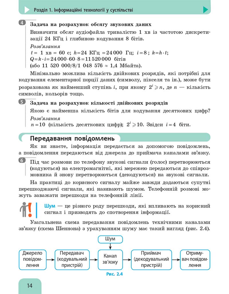 Сторінка 14 - Підручник Інформатика 10 клас Бондаренко 2018 - Рівень стандарту