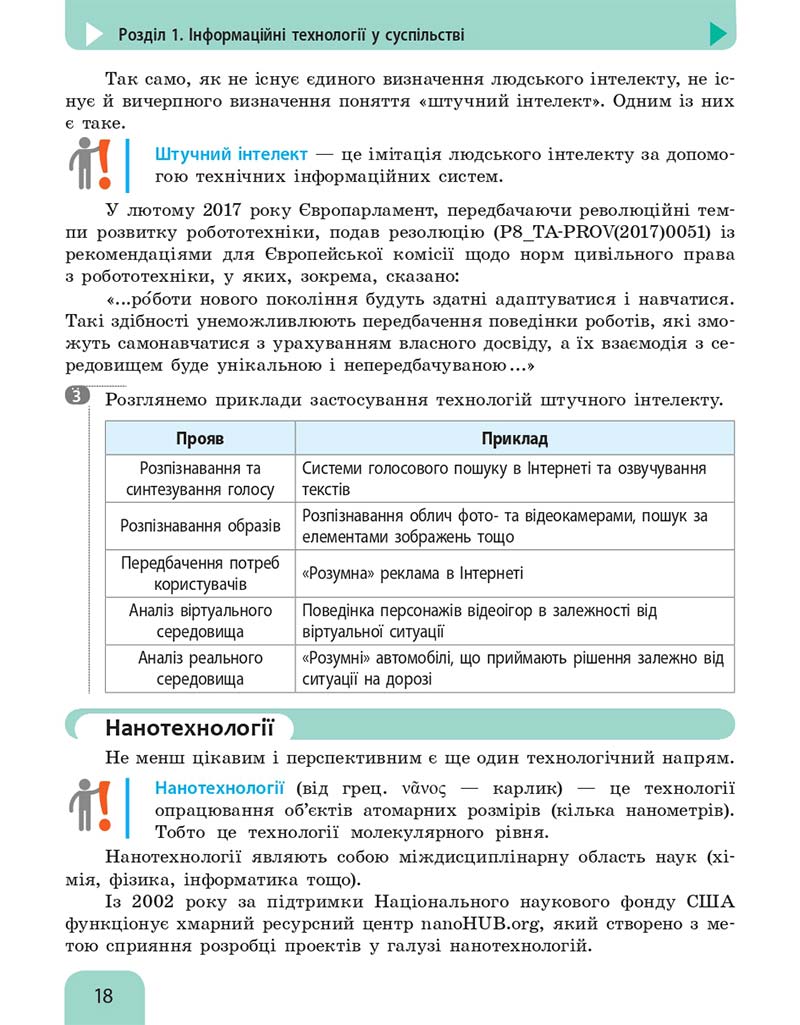 Сторінка 18 - Підручник Інформатика 10 клас Бондаренко 2018 - Рівень стандарту
