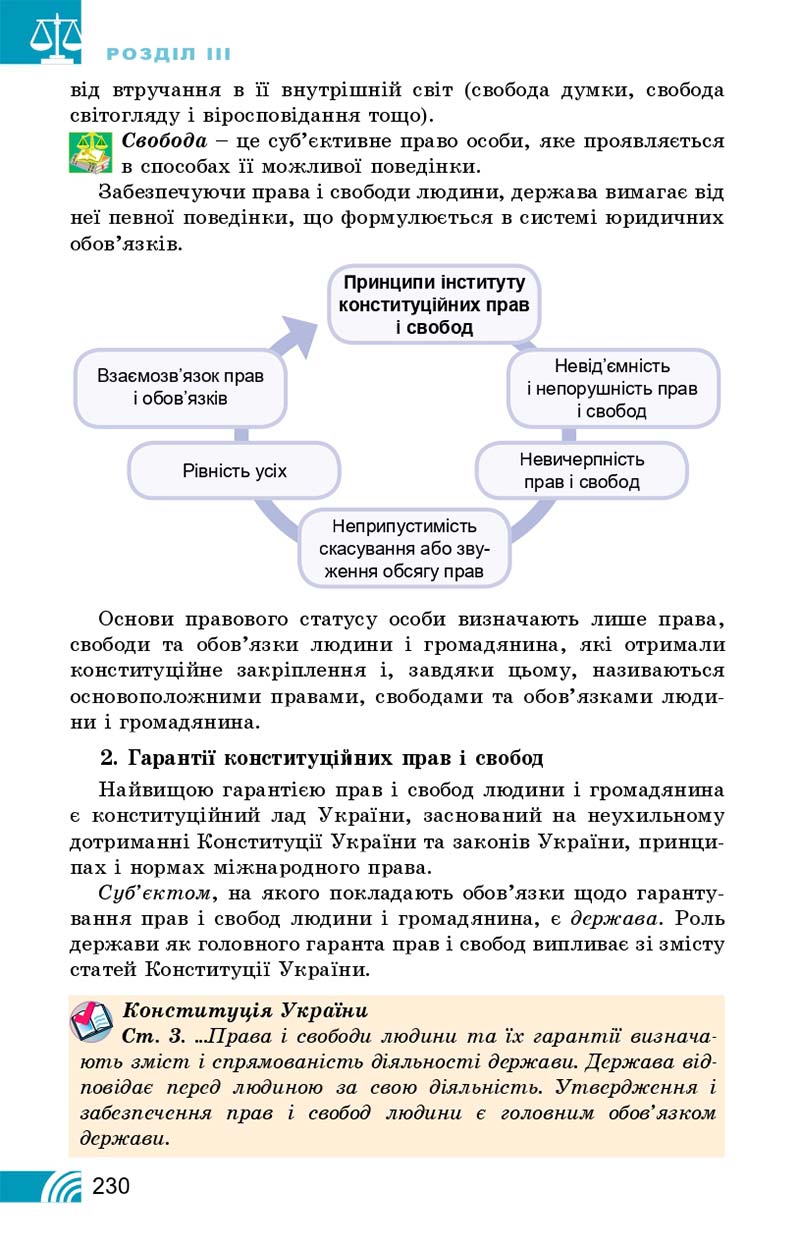 Сторінка 230 - Підручник Правознавство 10 клас Т. М. Філіпенко, В. Л. Сутковий 2018 - Профільний рівень