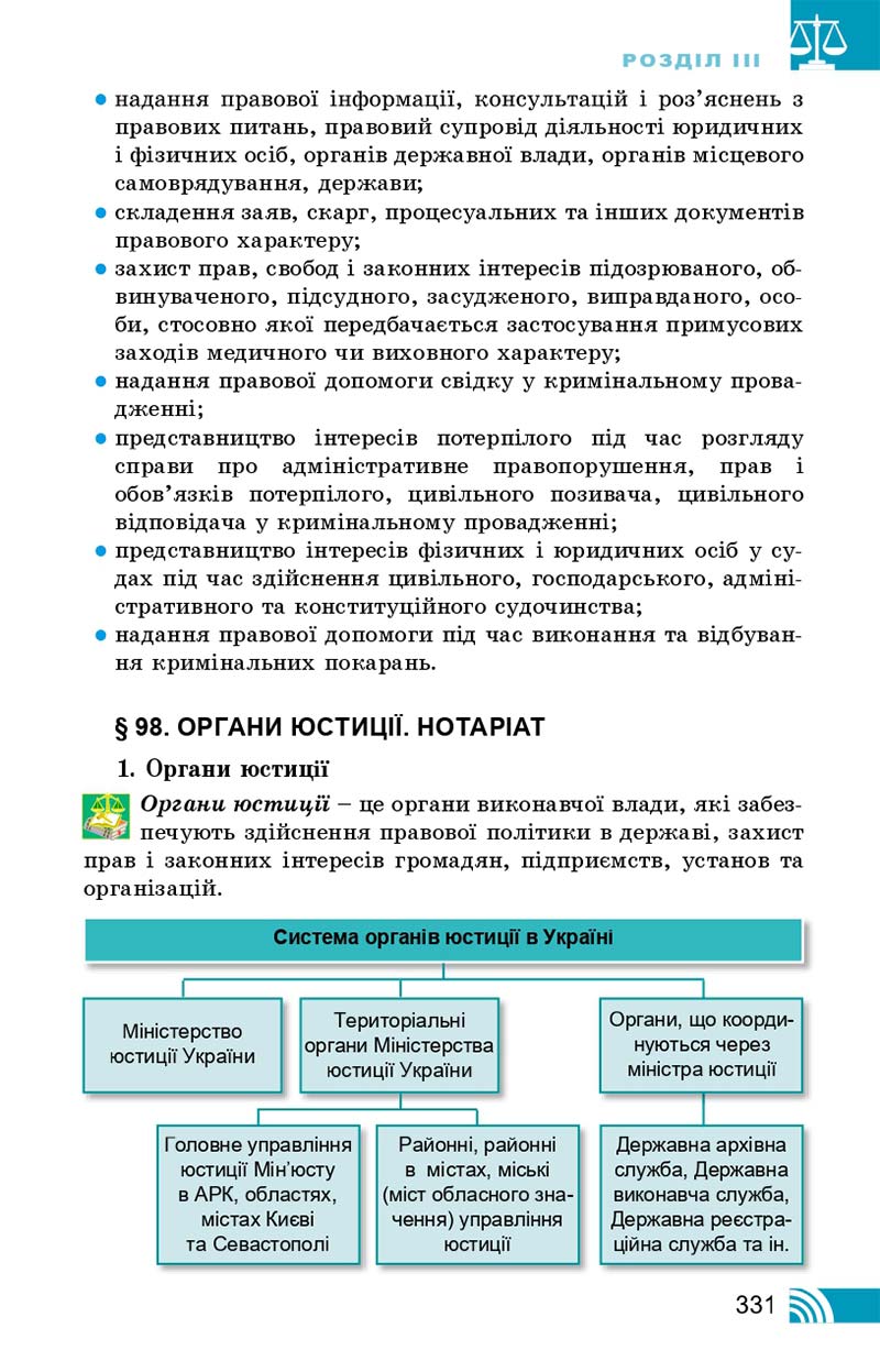 Сторінка 331 - Підручник Правознавство 10 клас Т. М. Філіпенко, В. Л. Сутковий 2018 - Профільний рівень