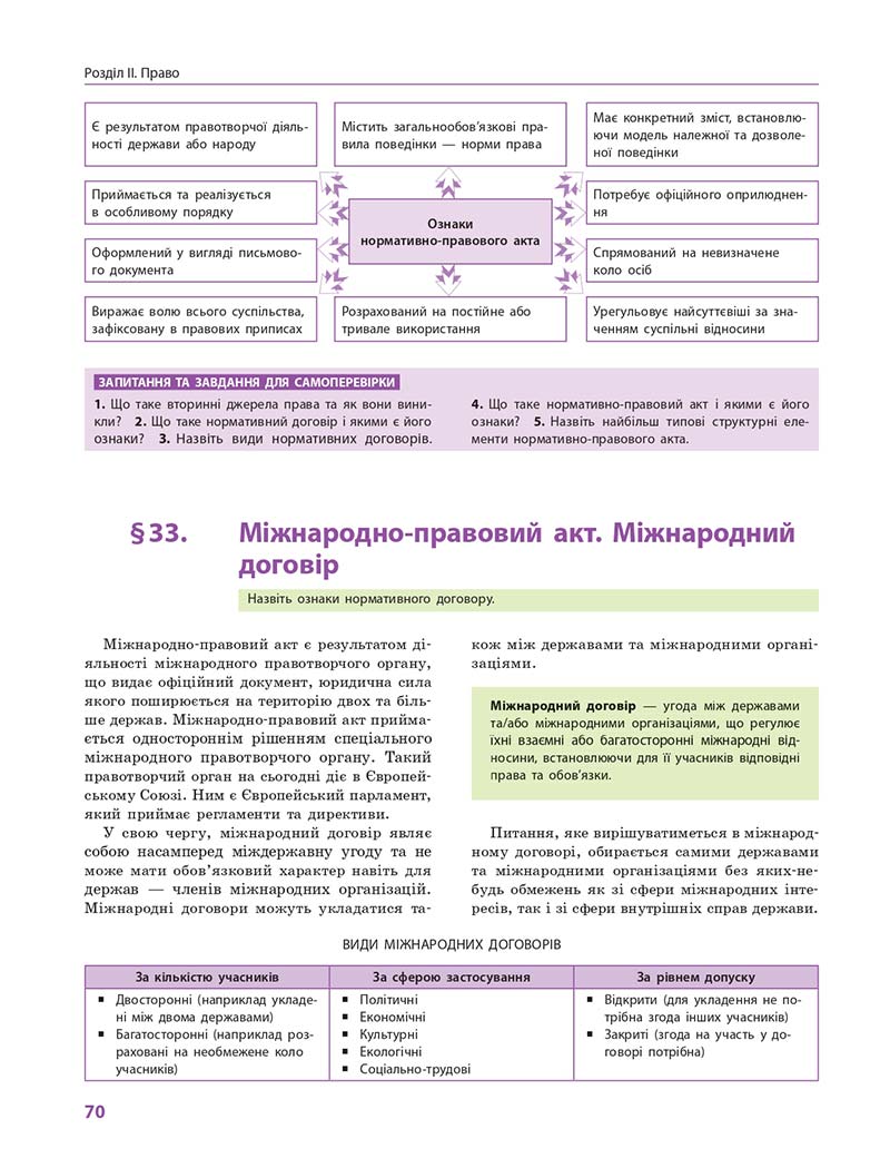 Сторінка 70 - Підручник Правознавство 10 клас О. М. Лук'янчиков, Д. О. Новіков, К. Ю. Карелов 2018 - Профільний рівень