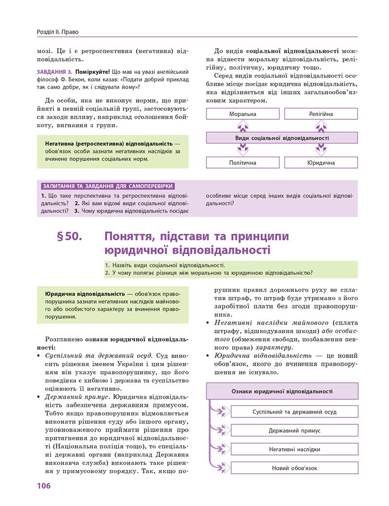 Сторінка 106 - Підручник Правознавство 10 клас О. М. Лук'янчиков, Д. О. Новіков, К. Ю. Карелов 2018 - Профільний рівень