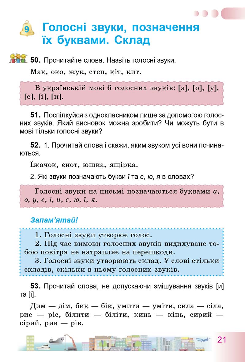 Сторінка 21 - Підручник Українська мова 3 клас Н.В. Гавриш, Т.С. Маркотенко 2014