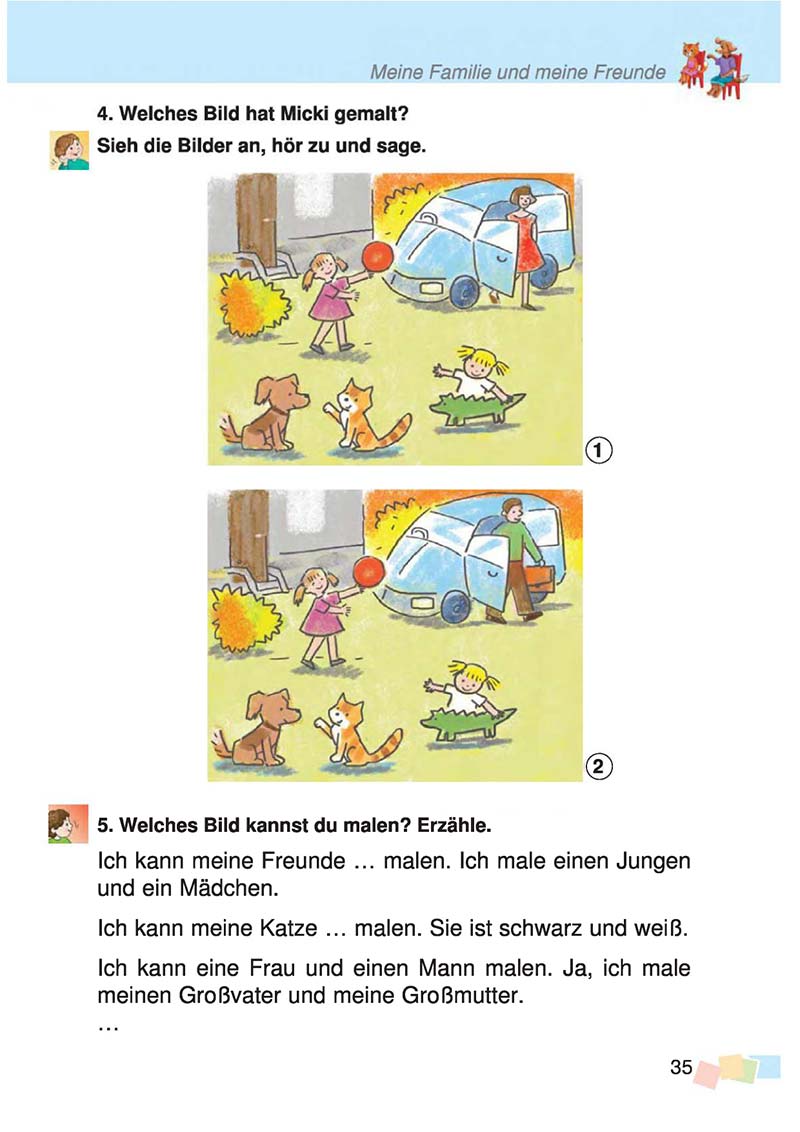 Сторінка 35 - Підручник Німецька мова 3 клас О.О. Паршикова, Г.М. Мельничук, Л.П. Савченко 2013