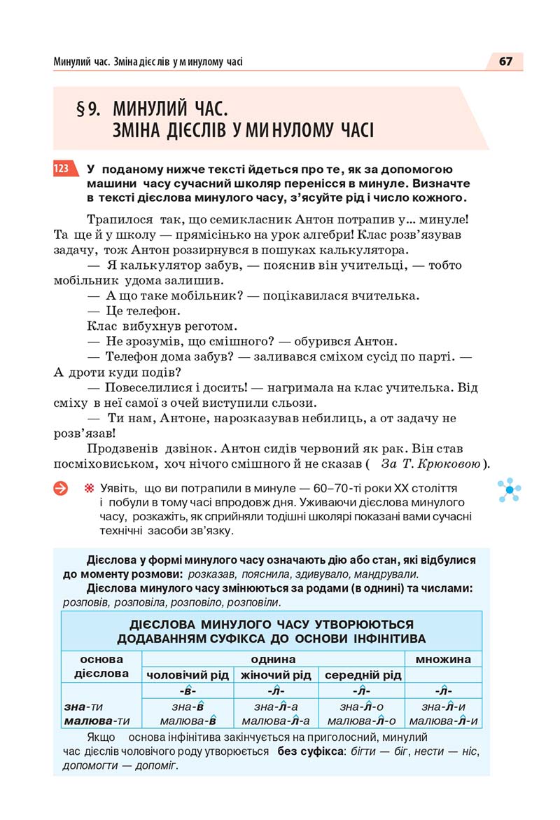 Сторінка 67 - Підручник Українська мова 7 класс О.П. Глазова 2020