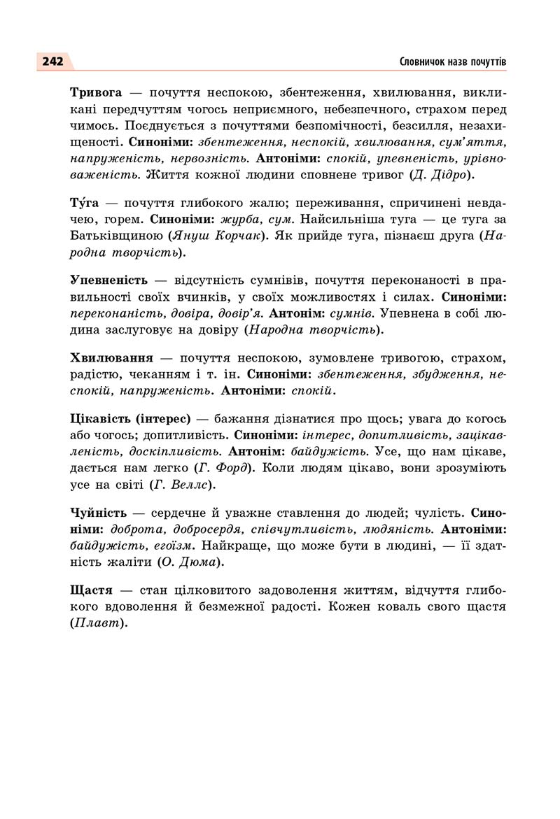 Сторінка 242 - Підручник Українська мова 7 класс О.П. Глазова 2020