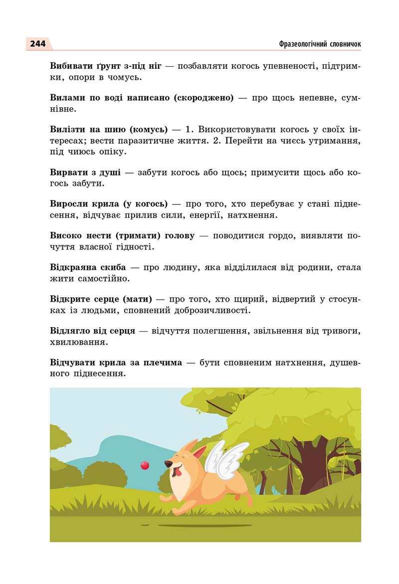 Сторінка 244 - Підручник Українська мова 7 класс О.П. Глазова 2020