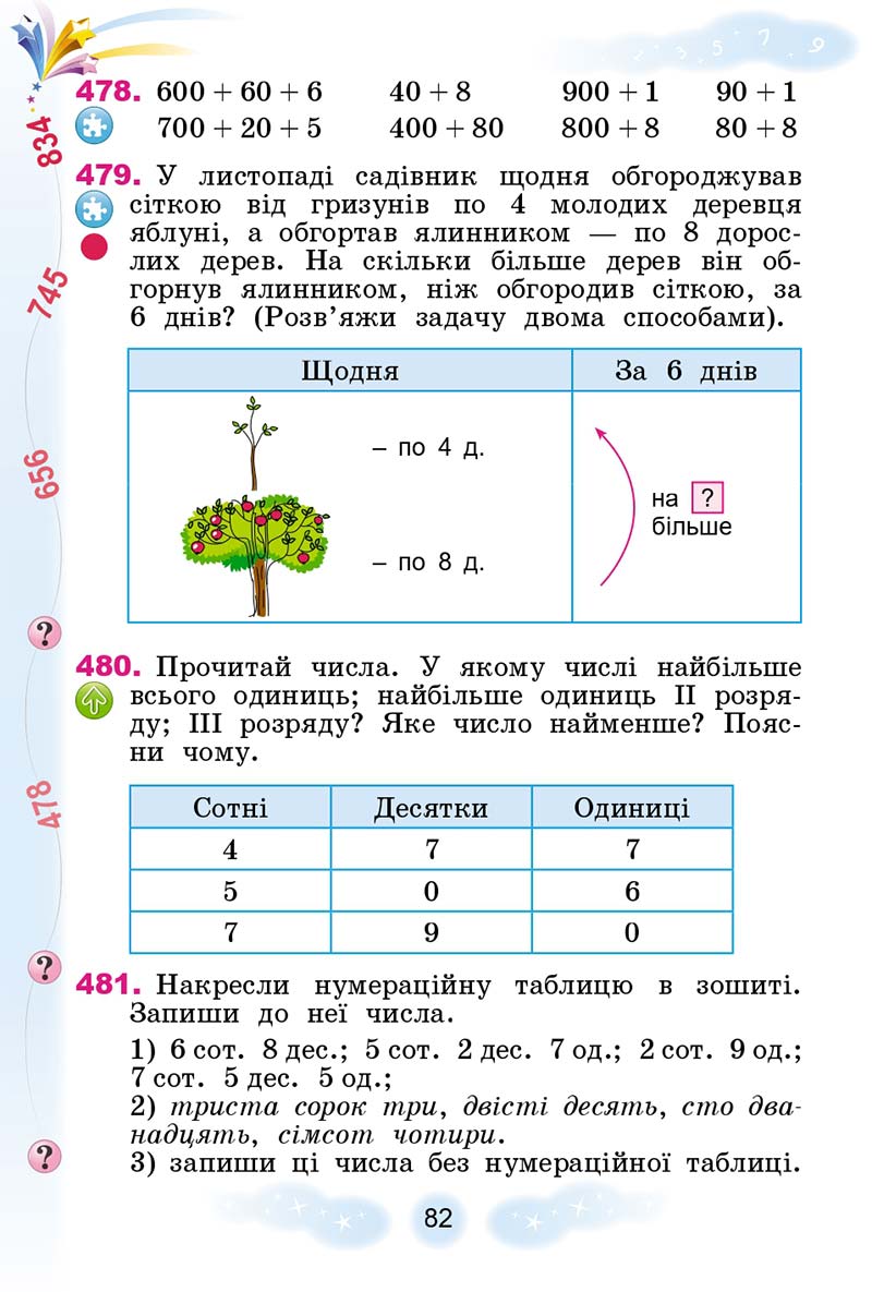 Сторінка 82 - Підручник Математика 3 клас Г. П. Лишенко 2020 - 1 частина
