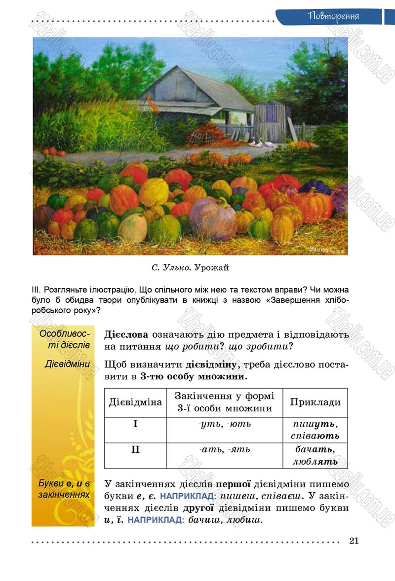 Сторінка 21 - Підручник Українська мова 5 клас О.В. Заболотний 2013