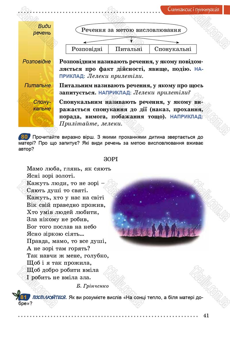 Сторінка 41 - Підручник Українська мова 5 клас О.В. Заболотний 2013