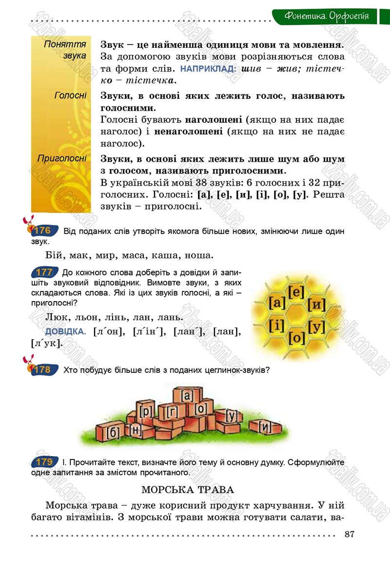 Сторінка 87 - Підручник Українська мова 5 клас О.В. Заболотний 2013