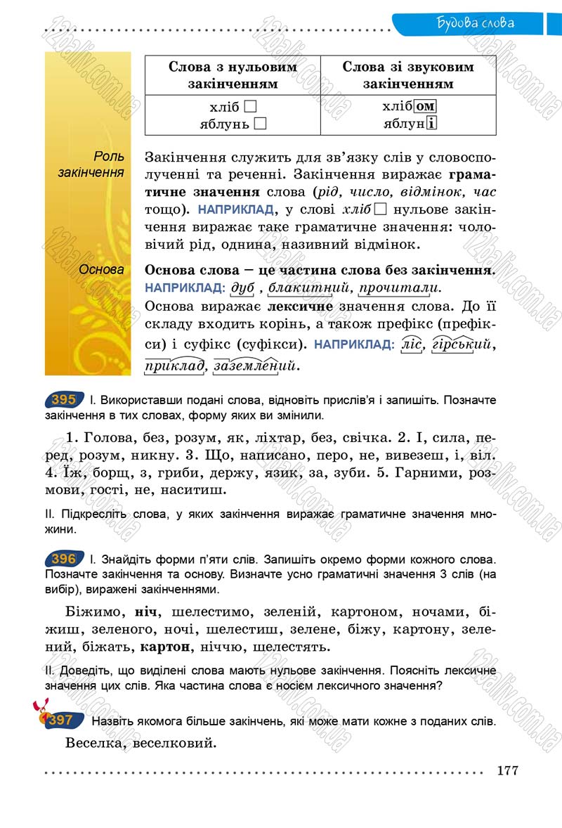 Сторінка 177 - Підручник Українська мова 5 клас О.В. Заболотний 2013