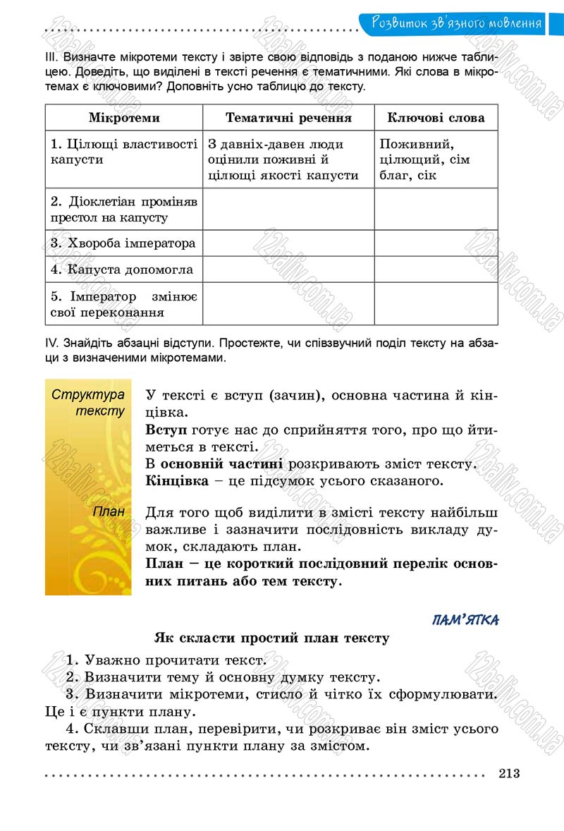 Сторінка 213 - Підручник Українська мова 5 клас О.В. Заболотний 2013