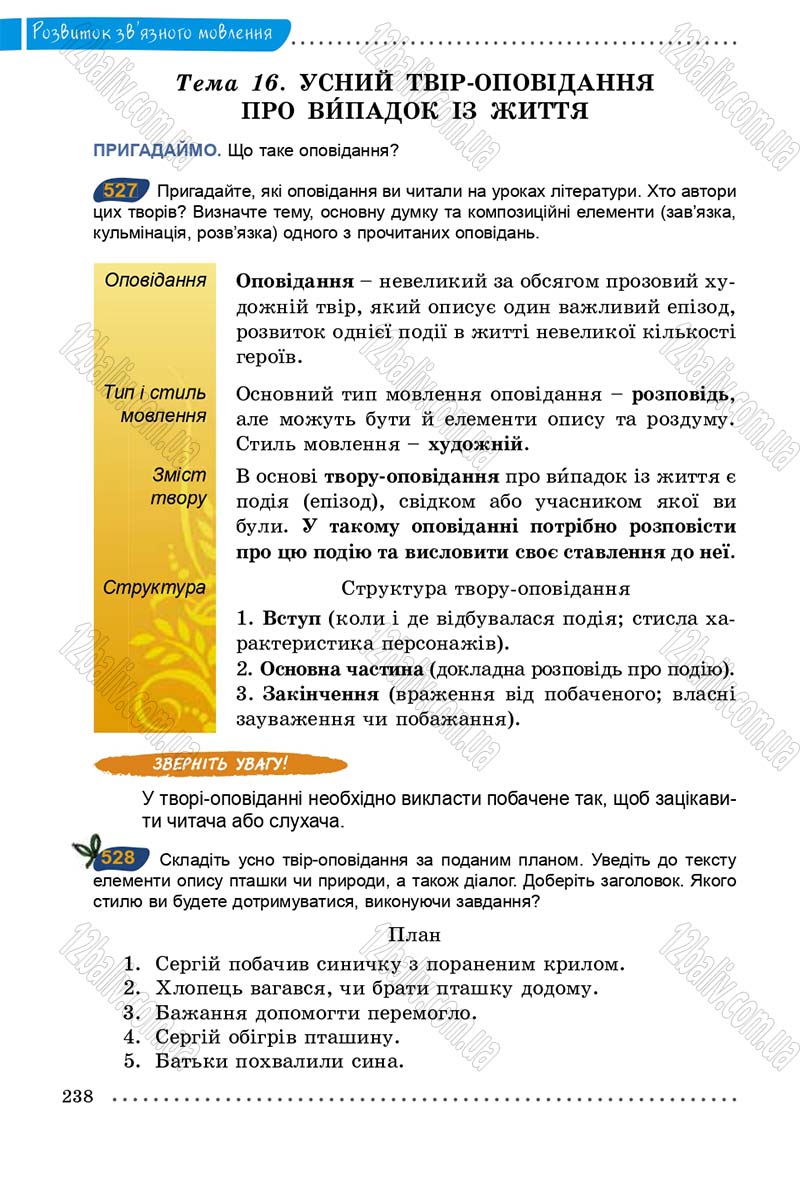 Сторінка 238 - Підручник Українська мова 5 клас О.В. Заболотний 2013