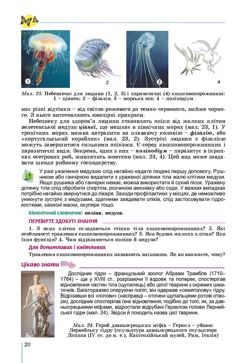Сторінка 20 - Підручник Біологія 7 клас Остапченко 2020 - скачати