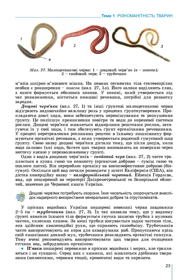 Сторінка 23 - Підручник Біологія 7 клас Остапченко 2020 - скачати