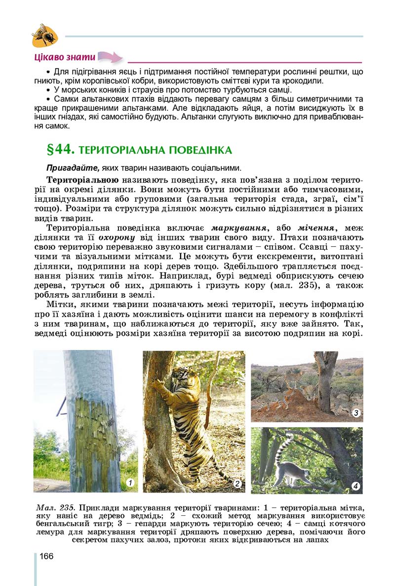 Сторінка 166 - Підручник Біологія 7 клас Остапченко 2020 - скачати