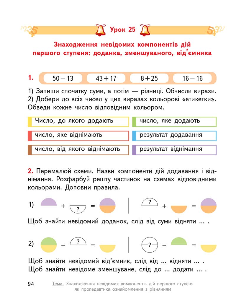 Сторінка 94 - Підручник ГДЗ Математика 3 клас Гісь, Філяк 2020 Частина 1