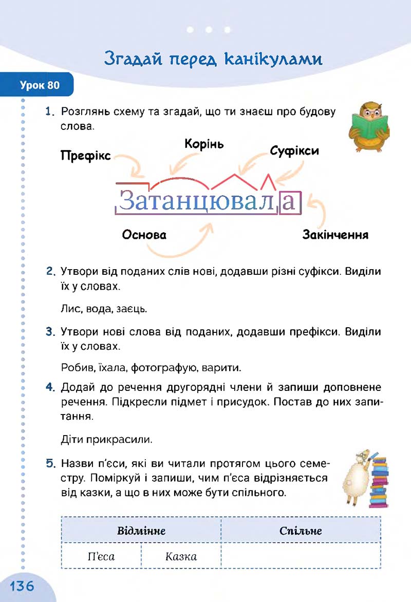 Сторінка 136 - Підручник Українська мова 3 клас Остапенко 2020 Частина 1