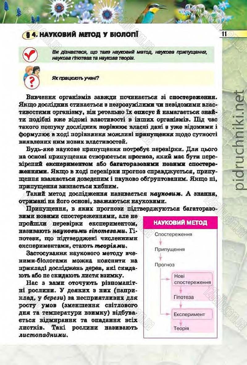 Сторінка 11 - Підручник Біологія 6 клас Костіков 2014 - скачати онлайн