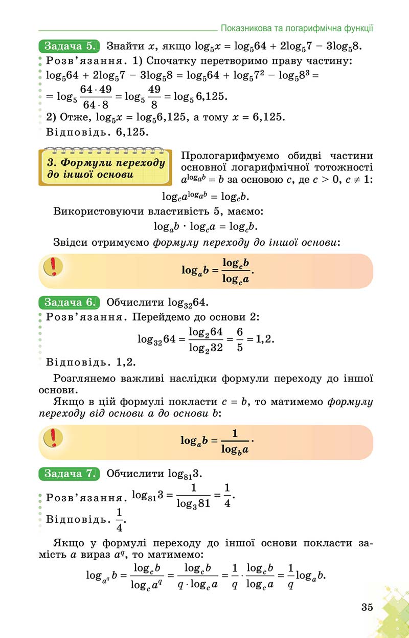 Сторінка 35 - Підручник Математика 11 клас О. С. Істер 2019