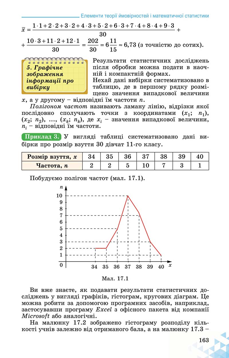Сторінка 163 - Підручник Математика 11 клас О. С. Істер 2019