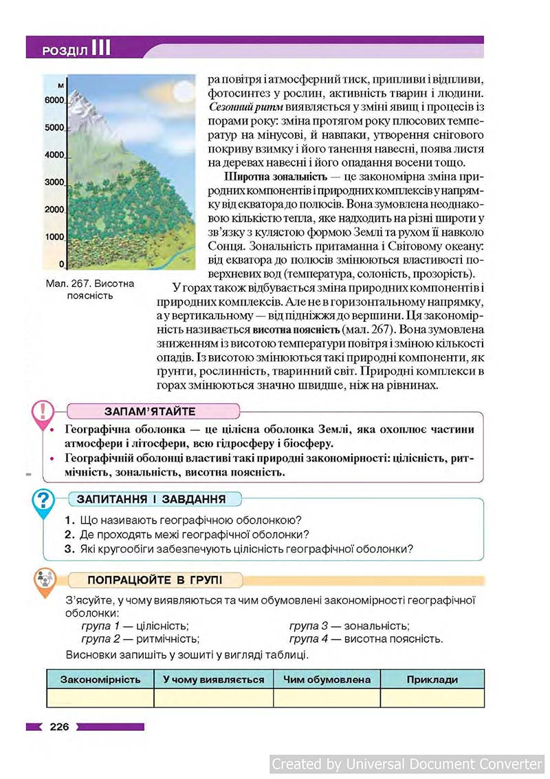 Сторінка 226 - Підручник Географія 6 клас В.М. Бойко, С.В. Міхелі 2014 - скачати учебник