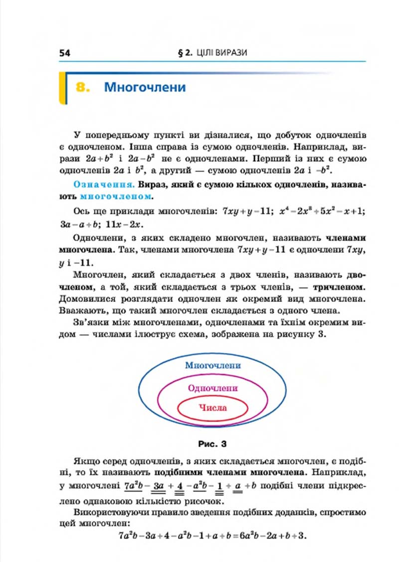 Сторінка 54 - Підручник Алгебра 7 клас Мерзляк 2015 - скачати учебник