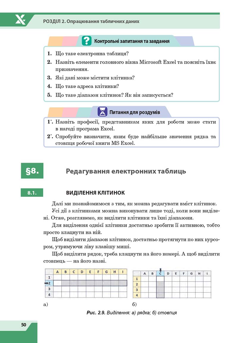 Сторінка 50 - Підручник Інформатика 7 клас Казанцева Стеценко 2020 скачати учебник