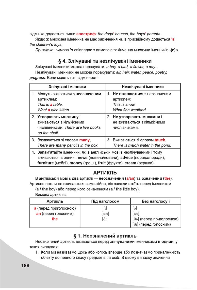 Сторінка 188 - Підручник Англійська мова 7 клас О.Д. Карпюк 2020 - скачати учебник
