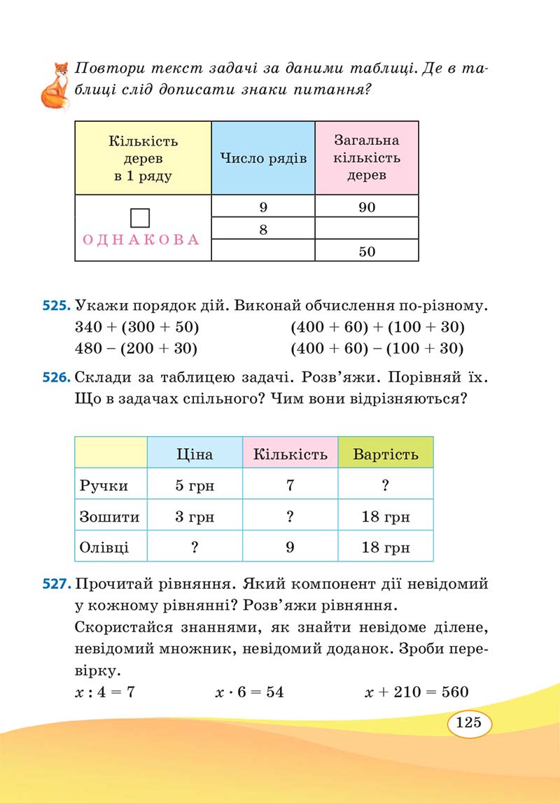 Сторінка 125 - Підручник Математика 3 клас А. Заїка, С. Тарнавська 2020 - Частина 1