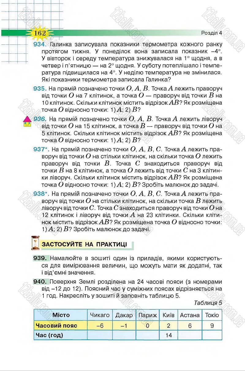 Сторінка 162 - Підручник Математика 6 клас Тарасенкова 2014 - скачати онлайн