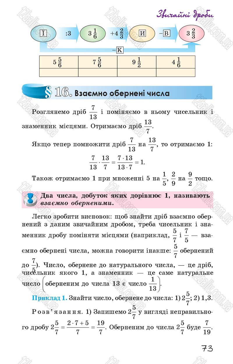 Сторінка 73 - Підручник Математика 6 клас Істер 2014