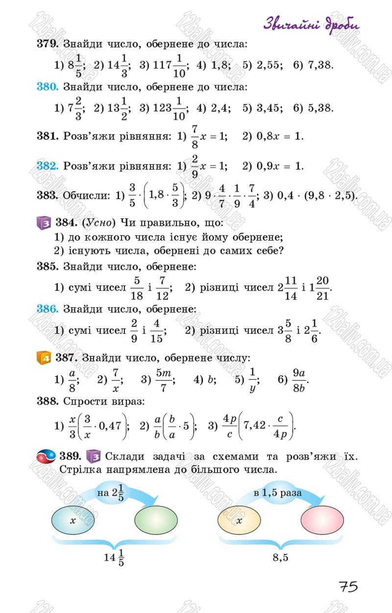 Сторінка 75 - Підручник Математика 6 клас Істер 2014