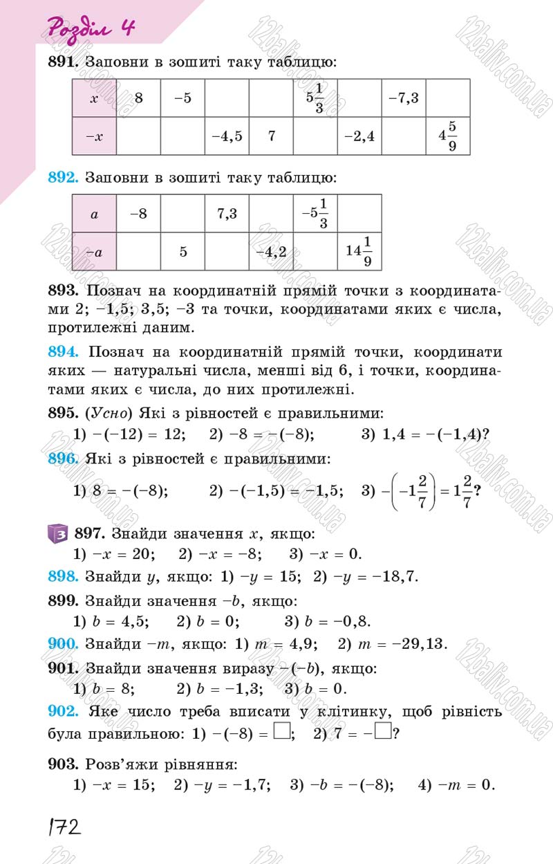 Сторінка 172 - Підручник Математика 6 клас Істер 2014