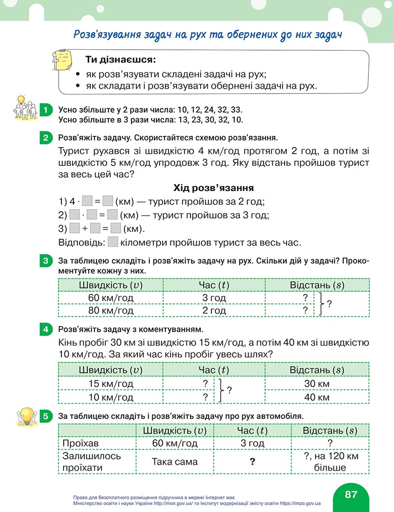 Сторінка 87 - Підручник Математика 4 клас Логачевська 2021 - Частина 1
