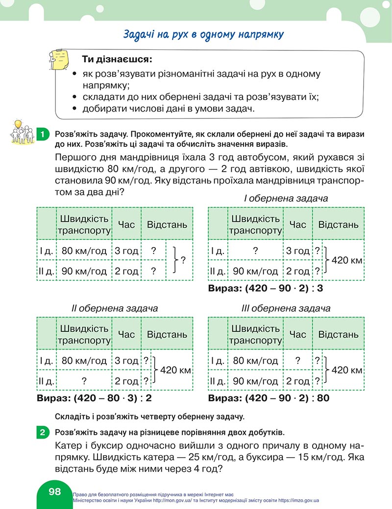 Сторінка 98 - Підручник Математика 4 клас Логачевська 2021 - Частина 1