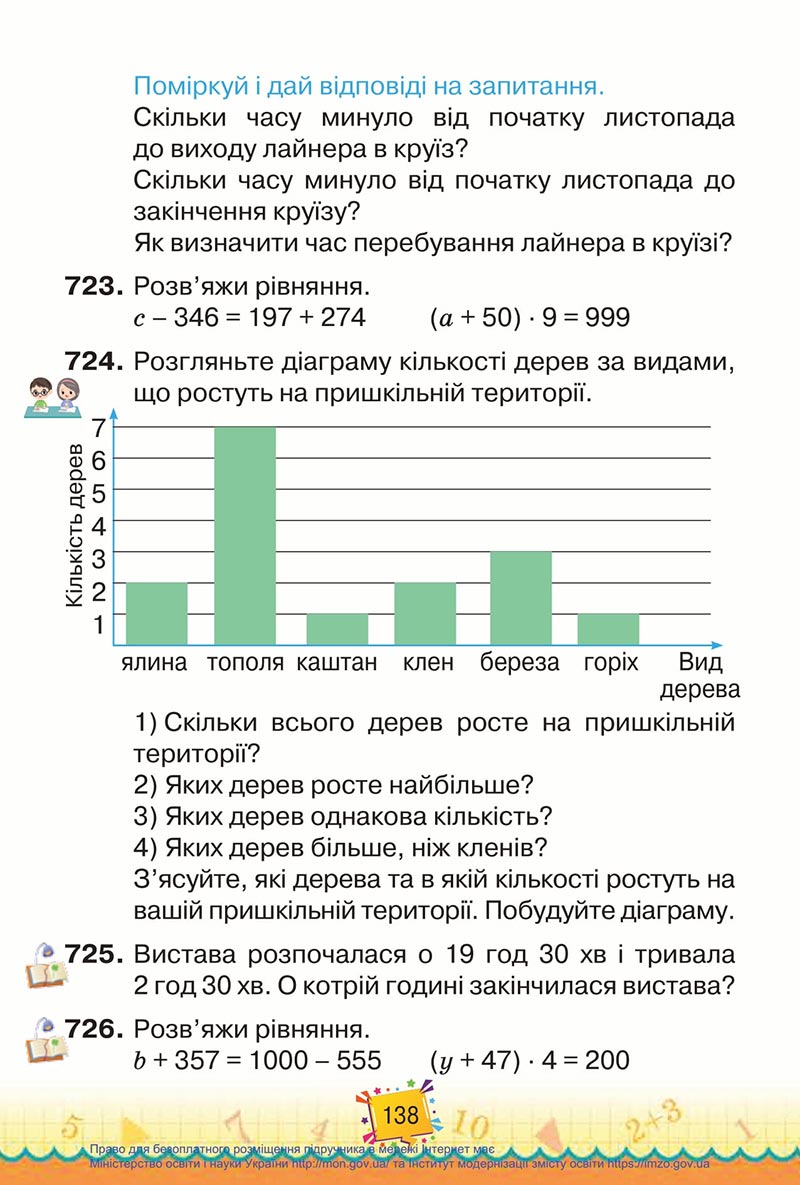 Сторінка 138 - Підручник Математика 4 клас Листопад 2021 - Частина 1 - скачати