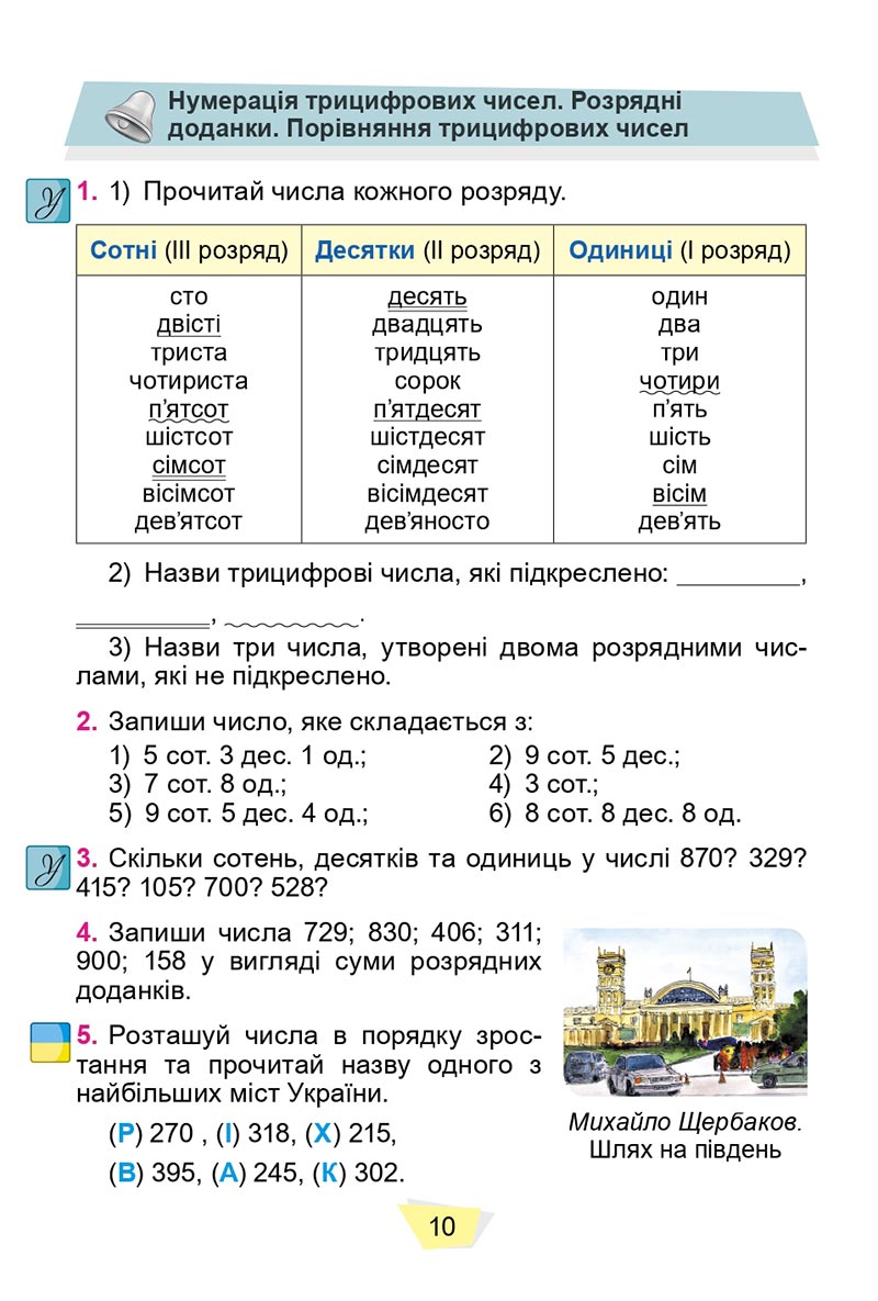 Сторінка 10 - Підручник Математика 4 клас О. С. Істер 2021 - Частина 1