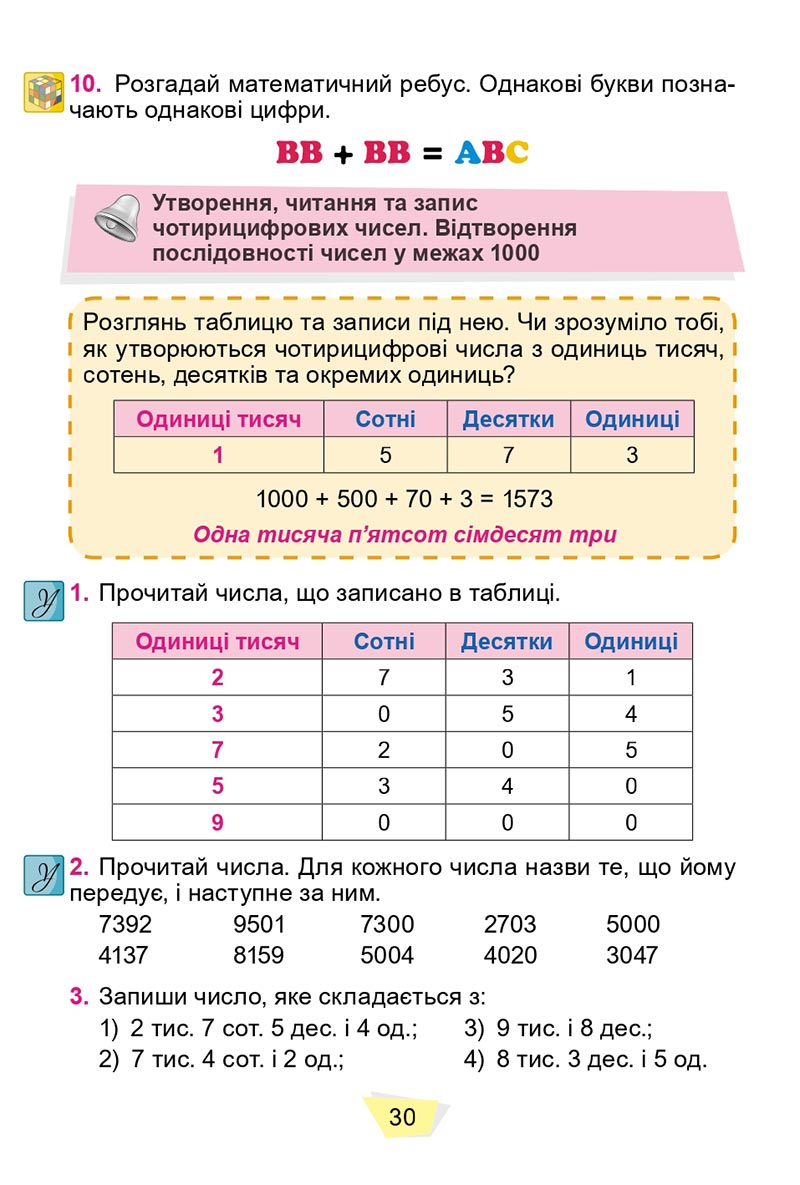 Сторінка 30 - Підручник Математика 4 клас О. С. Істер 2021 - Частина 1