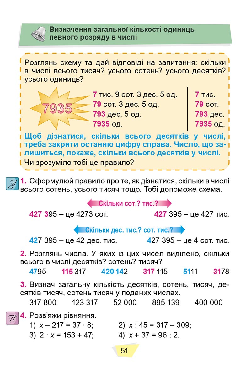 Сторінка 51 - Підручник Математика 4 клас О. С. Істер 2021 - Частина 1