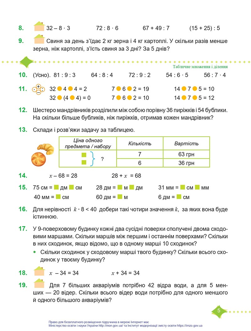 Сторінка 5 - Підручник Математика 4 клас Козак  2021 - Частина 1 - скачати онлайн