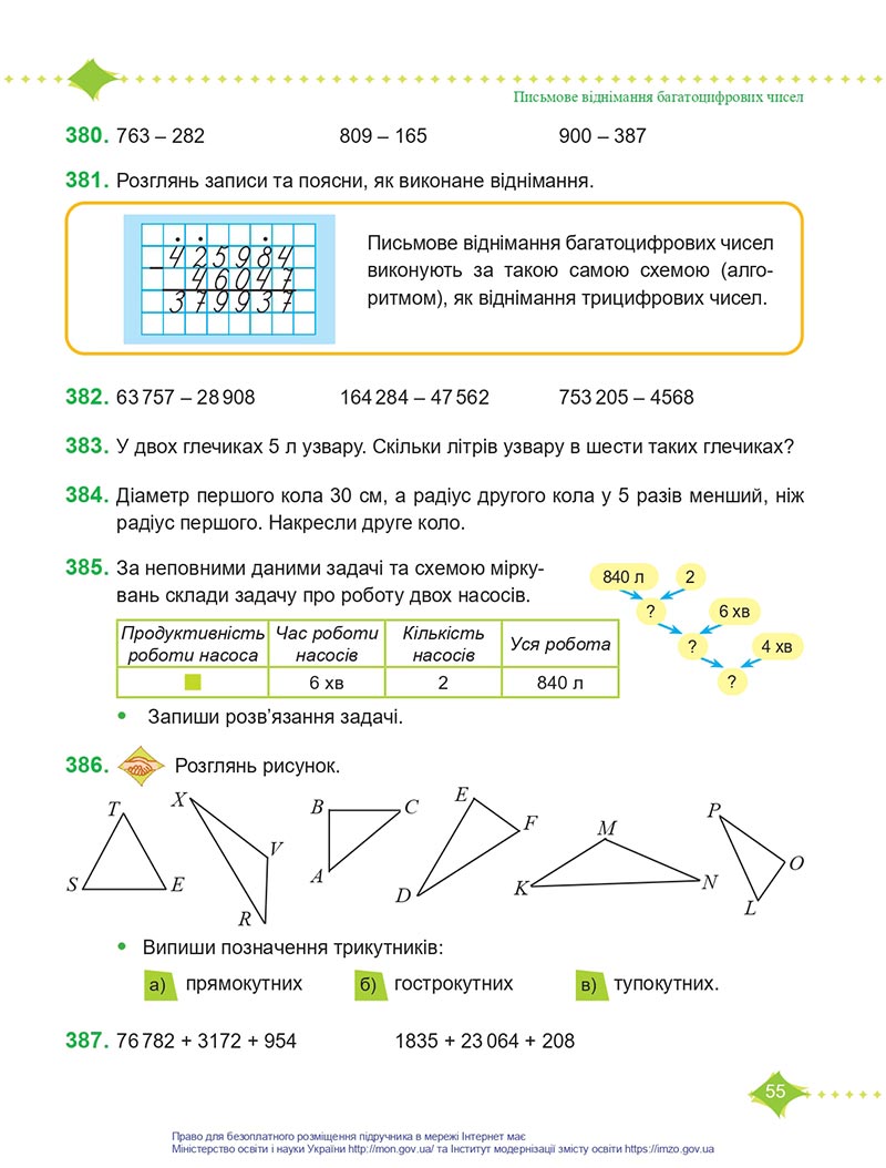 Сторінка 55 - Підручник Математика 4 клас Козак  2021 - Частина 1 - скачати онлайн