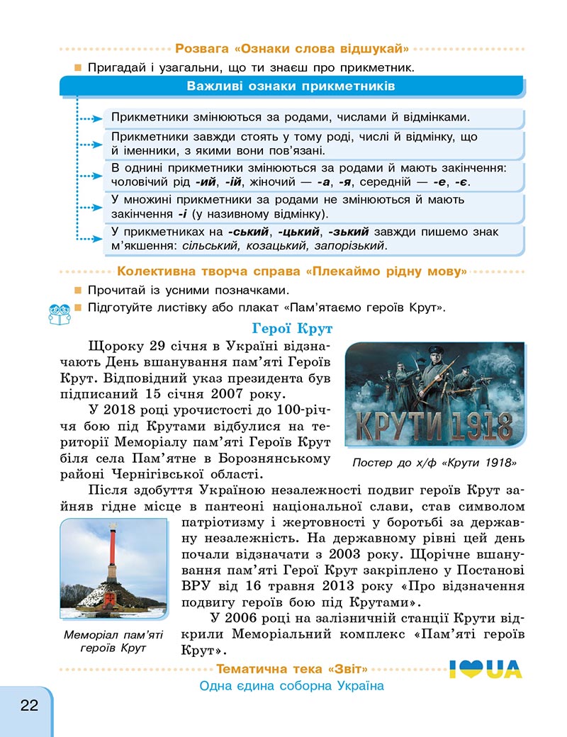 Сторінка 22 - Підручник Українська мова та читання 4 клас Г. А. Іваниця 2021 - Частина 2
