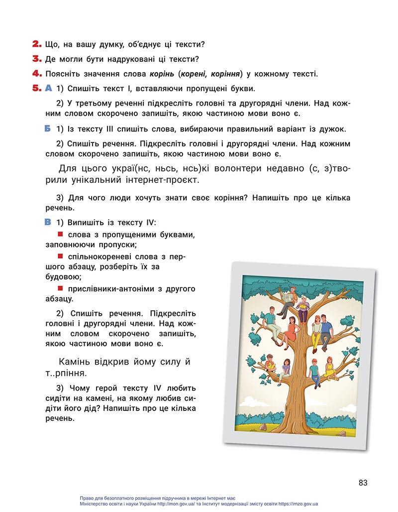 Сторінка 83 - Підручник Українська мова та читання 4 клас Іщенко 2021 - Частина 2 - скачати
