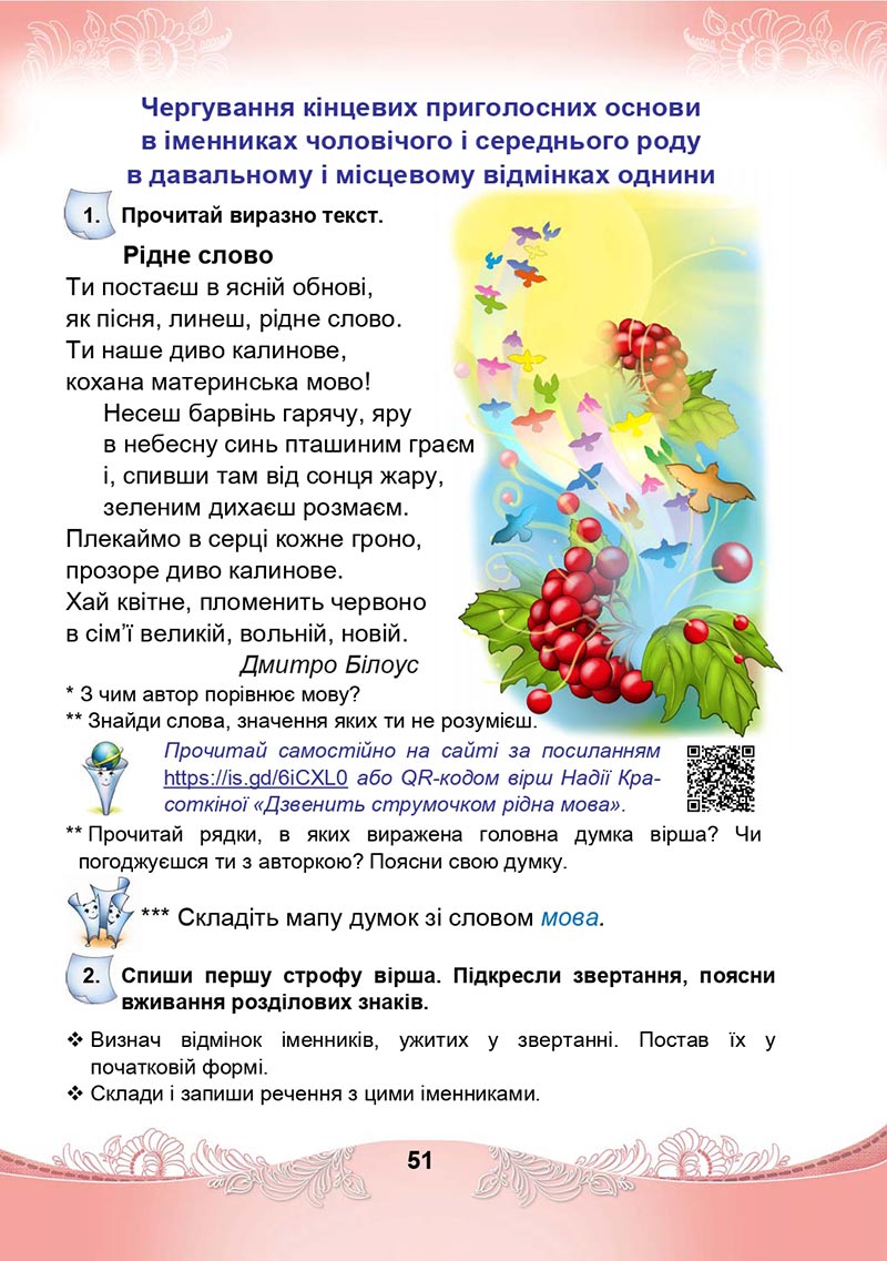 Сторінка 51 - Підручник Українська мова та читання 4 клас М. І. Чабайовська, Н. М. Омельченко, С. М. Кожушко 2021 - Частина 1