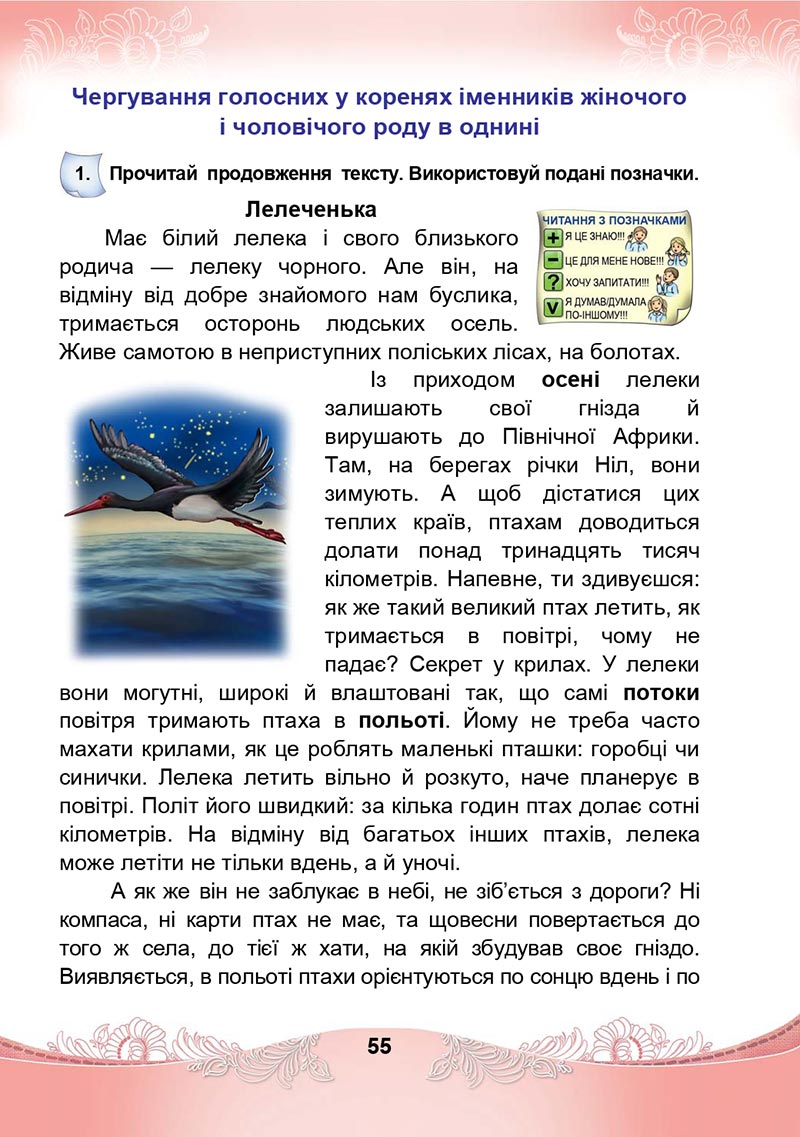 Сторінка 55 - Підручник Українська мова та читання 4 клас М. І. Чабайовська, Н. М. Омельченко, С. М. Кожушко 2021 - Частина 1